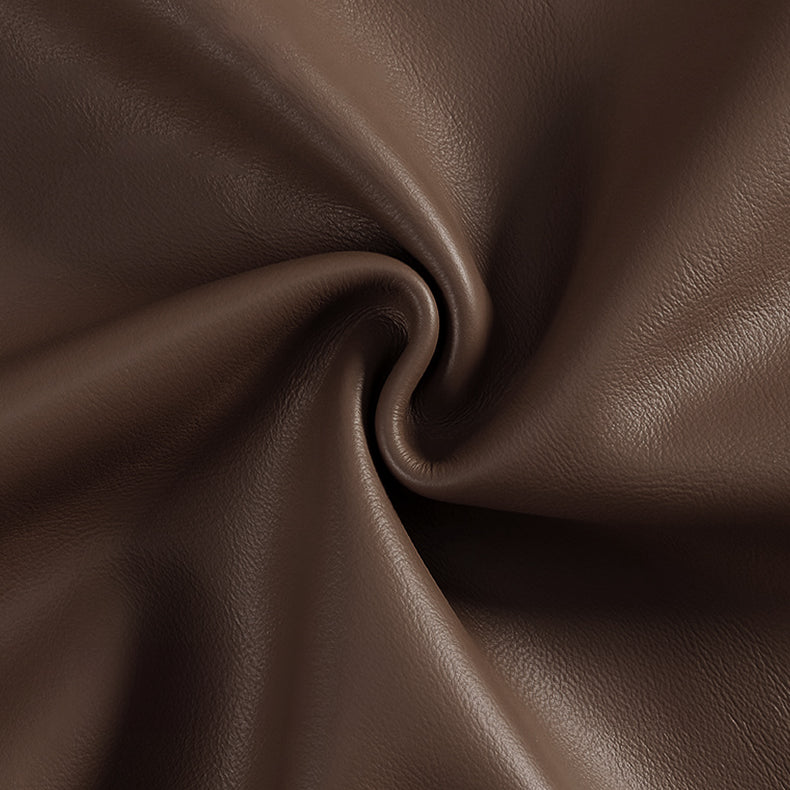 Luxurious Dark Brown Genuine Leather Bed - Stylish Faux Leather Options in Beige, Light Grey, Khaki, Orange, and Black hmzsh-1543