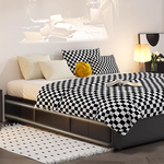 Luxurious Black Faux Leather Bed Frame - Elegant & Stylish Design hmzsh-1548