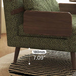 Modern Ash Wood Sofa with Cotton Linen Upholstery - Elegant Living Room Accent Chair hns-4118
