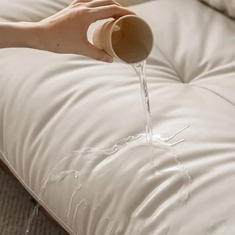 Stylish Leathaire Lounger with Ash Wood Frame and Modern Design hns-4119