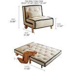 Stylish Leathaire Lounger with Ash Wood Frame and Modern Design hns-4119