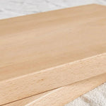 Stylish Beech Wood Coffee Table with Stainless Steel Legs – Modern Home Accent Furniture hns-4128