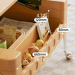 Stylish Beech Wood Coffee Table with Stainless Steel Legs – Modern Home Accent Furniture hns-4128