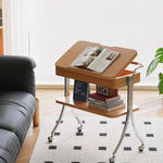 Stylish Multi-Purpose Storage Rack with Beech Wood & Stainless Steel Finish hns-4129