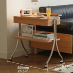 Stylish Multi-Purpose Storage Rack with Beech Wood & Stainless Steel Finish hns-4129
