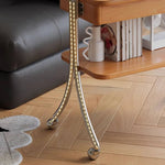 Stylish Multi-Purpose Storage Rack with Beech Wood & Stainless Steel Finish hns-4129