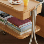Stylish Multi-Purpose Storage Rack with Beech Wood & Stainless Steel Finish hns-4129