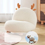 Cozy Deer Antler Sofa Chair - Plush Velvet & Wooden Base for Kids Room Decor hns-4130