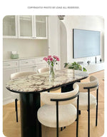 Modern Sintered Stone Dining Table with Marble Finish - Stylish Multi-layer Board Design for Elegant Dining Experiences hny-5221