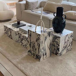 Elegant Sintered Stone Multi-Layer Side Table for Modern Living Rooms - Stylish and Durable Coffee Table hny-5224