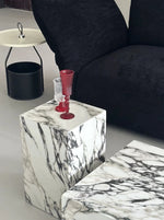 Elegant Sintered Stone Multi-Layer Side Table for Modern Living Rooms - Stylish and Durable Coffee Table hny-5224