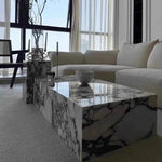 Elegant Sintered Stone Multi-Layer Side Table for Modern Living Rooms - Stylish and Durable Coffee Table hny-5224