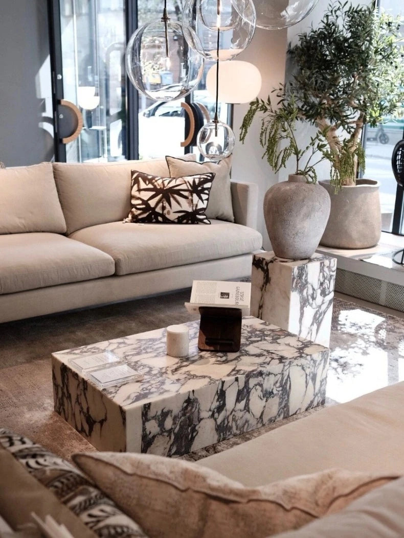 Elegant Sintered Stone Multi-Layer Side Table for Modern Living Rooms - Stylish and Durable Coffee Table hny-5224