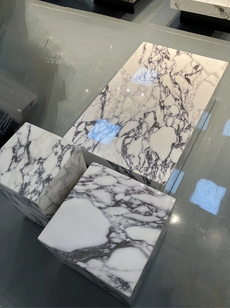 Elegant Sintered Stone Multi-Layer Side Table for Modern Living Rooms - Stylish and Durable Coffee Table hny-5224