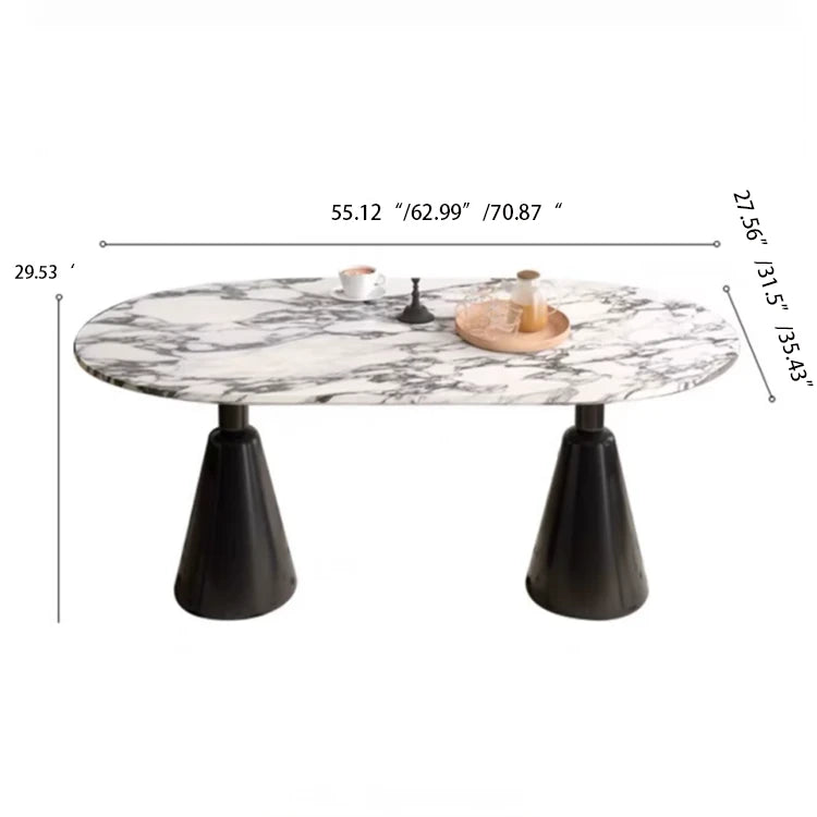 Elegant Multi-Layer Board Dining Table with Sintered Stone Top – Modern Round Design for Stylish Dining Spaces hny-5225
