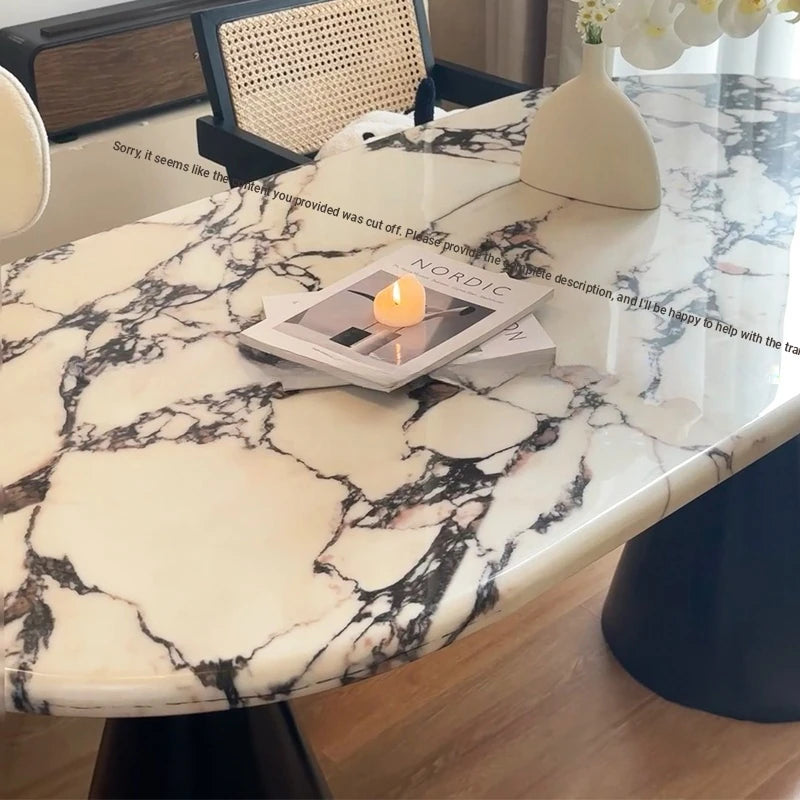 Elegant Multi-Layer Board Dining Table with Sintered Stone Top – Modern Round Design for Stylish Dining Spaces hny-5225