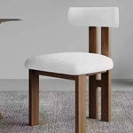 Luxurious Ash Wood Dining Chair with Faux Lambswool Upholstery - Modern Comfort for Your Dining Space hny-5226