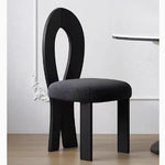 Luxurious Ash Wood Dining Chair with Faux Lambswool Upholstery - Modern Comfort for Your Dining Space hny-5226