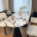 Luxurious Ash Wood Dining Chair with Faux Lambswool Upholstery - Modern Comfort for Your Dining Space hny-5226