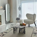 Stylish Sintered Stone Coffee Table – Modern Marble Design for Elegant Living Rooms! hny-5227