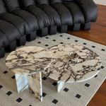 Stylish Sintered Stone Coffee Table – Modern Marble Design for Elegant Living Rooms! hny-5227
