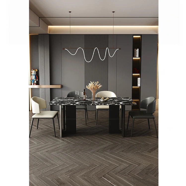 Stylish Synthetic Leather Dining Chair for Modern Interiors - Comfortable and Sleek Design hny-5231