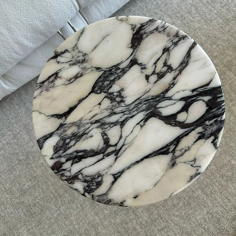 Stylish Sintered Stone Coffee Table with Solid Wood Base - Modern Marble Finish for Home Decor hny-5232