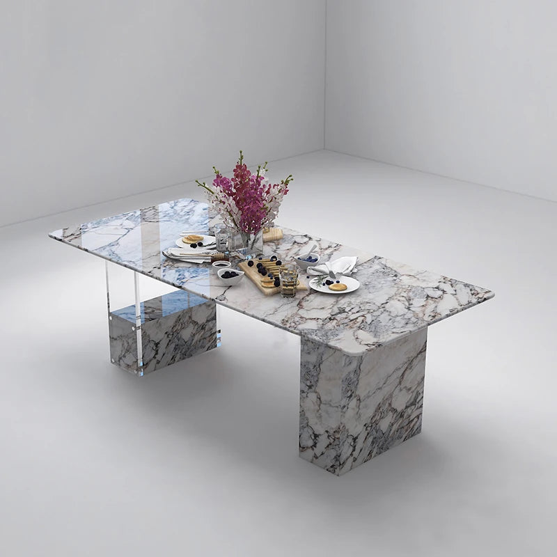 Modern Sintered Stone Acrylic Dining Table - Stylish and Durable Centerpiece for Your Home hny-5234