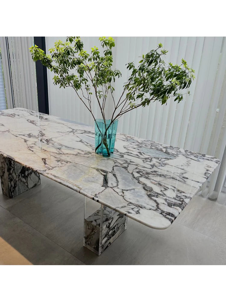 Modern Sintered Stone Acrylic Dining Table - Stylish and Durable Centerpiece for Your Home hny-5234