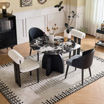 Stylish Sintered Stone Multi-Layer Board Dining Table - Modern Round Design for Elegant Dining Spaces hny-5238