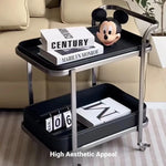 Stylish Stainless Synthetic Leather Tea Table with Wheels – Elegant Multi-Level Serving Cart for Modern Living Spaces hqy-5201