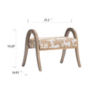 Stylish Ash Wood Stool with Foam and Polyester Cushion – Perfect for Modern Living Spaces hrn-5252