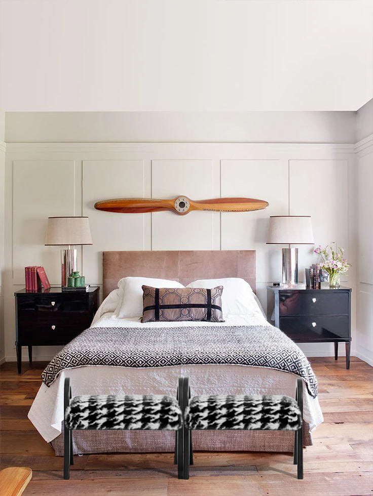 Stylish Ash Wood Stool with Foam and Polyester Cushion – Perfect for Modern Living Spaces hrn-5252