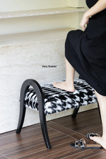 Stylish Ash Wood Stool with Foam and Polyester Cushion – Perfect for Modern Living Spaces hrn-5252