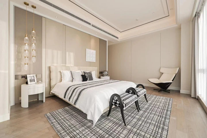 Stylish Ash Wood Stool with Foam and Polyester Cushion – Perfect for Modern Living Spaces hrn-5252