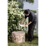 Stylish Synthetic Leather Stool with Unique Design - Comfortable and Versatile Home Accent Piece hrn-5254