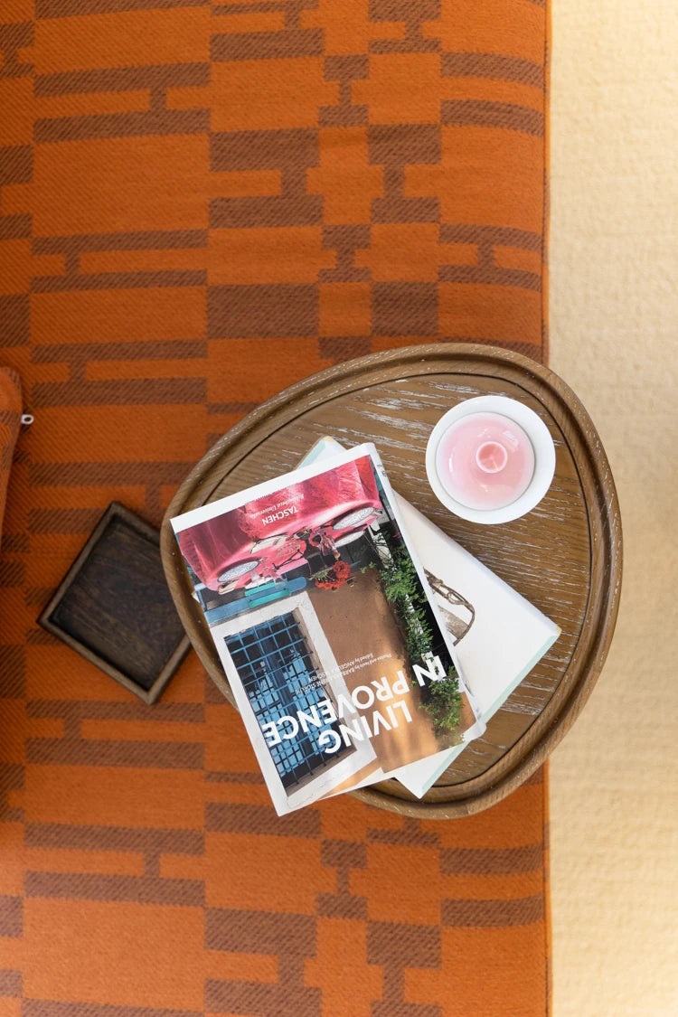 Stylish Ash Wood and Steel Side Table - Modern Accent Furniture for Any Room hrn-5255