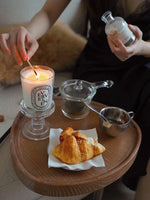 Stylish Ash Wood and Steel Side Table - Modern Accent Furniture for Any Room hrn-5255