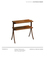 Stylish Rubber Wood Side Table with Synthetic Leather Accents – Perfect for Any Space! hrn-5258