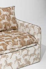 Luxurious Pine Chair with Down and Cotton-Ramie Upholstery – Perfect for Cozy Living Spaces hrn-5264