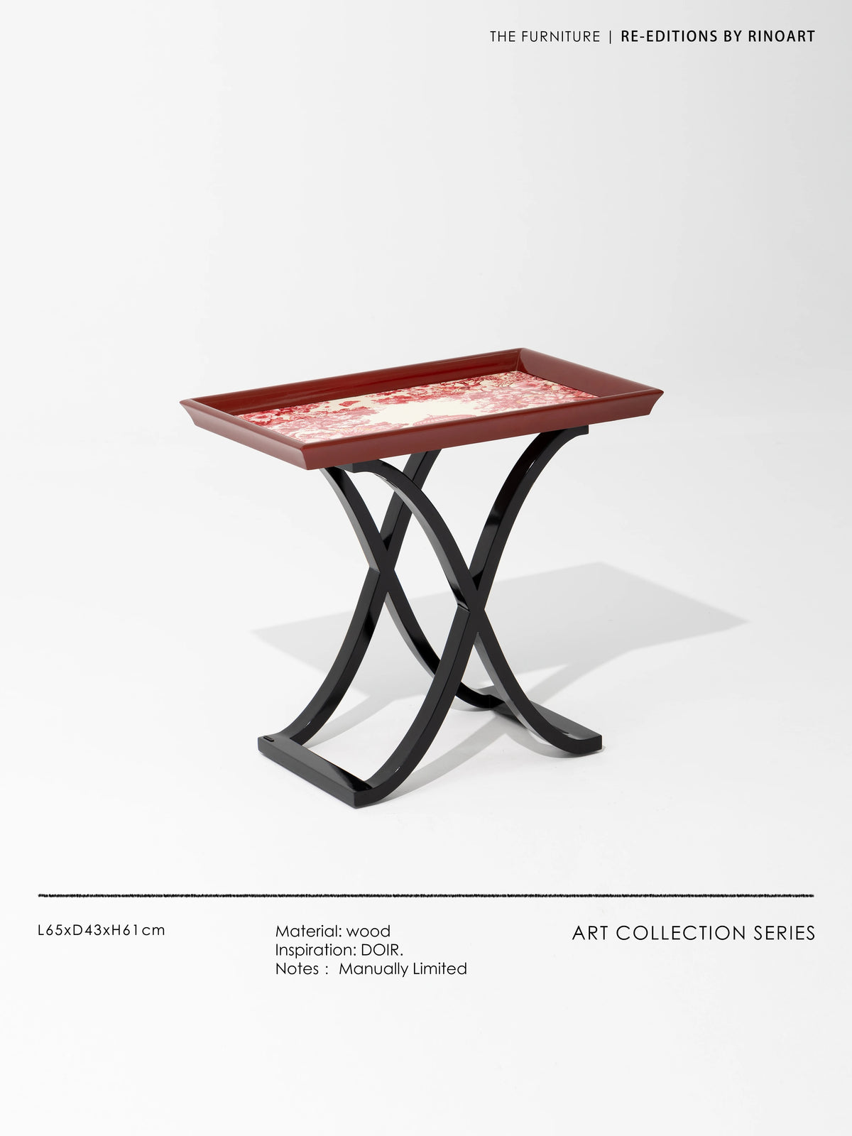 Elegant Birch Side Table with Floral Design – Modern Accent for Living Room or Bedroom hrn-5266