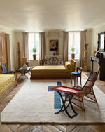 Elegant Birch Side Table with Floral Design – Modern Accent for Living Room or Bedroom hrn-5266