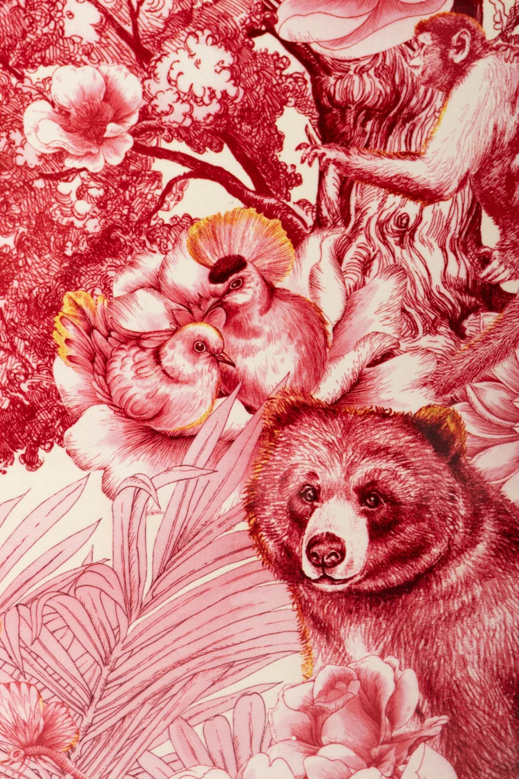 Elegant Birch Side Table with Floral Design – Modern Accent for Living Room or Bedroom hrn-5266