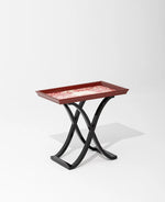 Elegant Birch Side Table with Floral Design – Modern Accent for Living Room or Bedroom hrn-5266