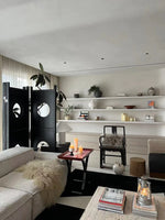 Elegant Birch Side Table with Floral Design – Modern Accent for Living Room or Bedroom hrn-5266