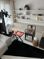 Elegant Birch Side Table with Floral Design – Modern Accent for Living Room or Bedroom hrn-5266