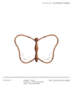 Unique Butterfly-Shaped Mirror with Solid Wood Frame - Hand-Cut Glass Design for Elegant Home Décor hrn-5268