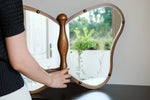Unique Butterfly-Shaped Mirror with Solid Wood Frame - Hand-Cut Glass Design for Elegant Home Décor hrn-5268