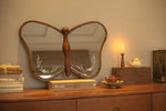 Unique Butterfly-Shaped Mirror with Solid Wood Frame - Hand-Cut Glass Design for Elegant Home Décor hrn-5268