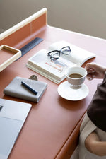 Stylish Ash Wood Computer Desk with Synthetic Leather Top - Modern Home Office Furniture hrn-5269